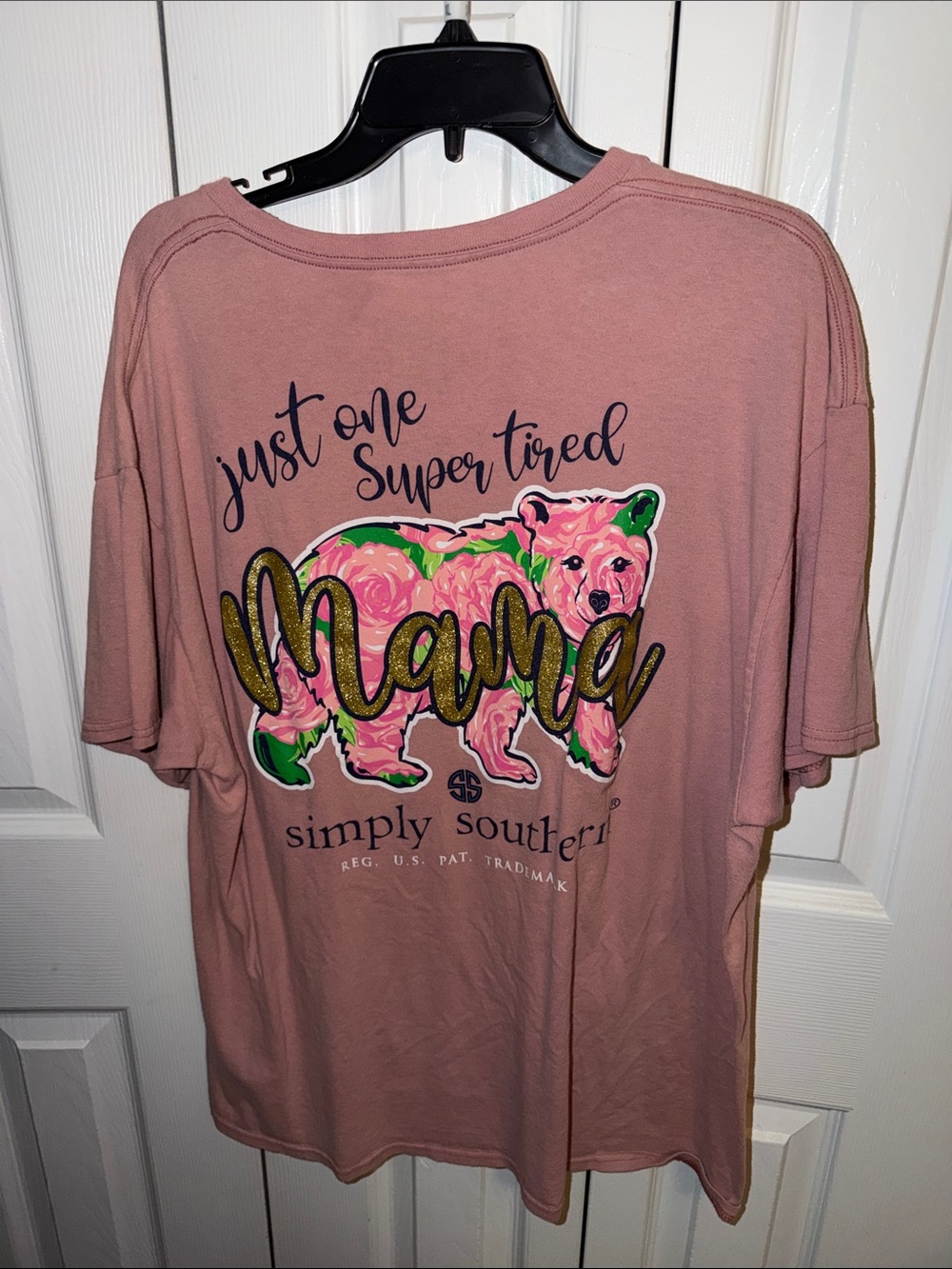 Simply Southern Mauve Short Sleeve Tee with Chest Logo - Picture 5 of 5